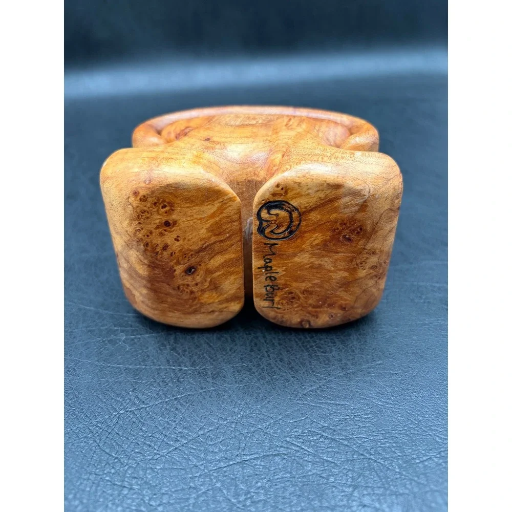 Fred Marilyn Buss Maple Burl Wood Jewelry Box Handcrafted Organic Puzzle Box